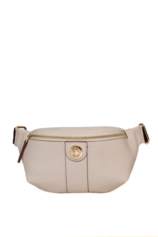 U.S. POLO ASSN. EKRU KADIN BEL ÇANTASI