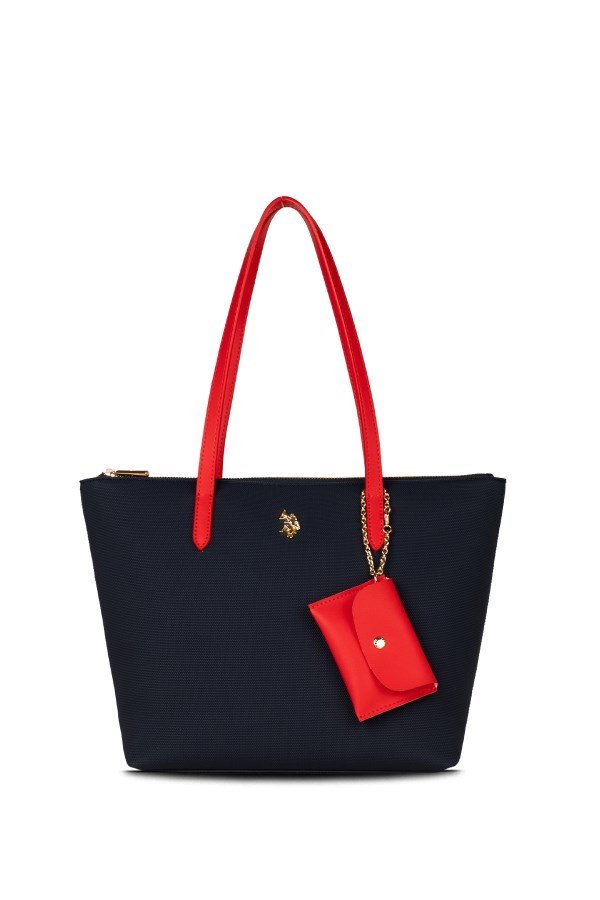 U.S. POLO ASSN. LACIVERT-A.KIRMIZI KADIN OMUZ ÇANTASI