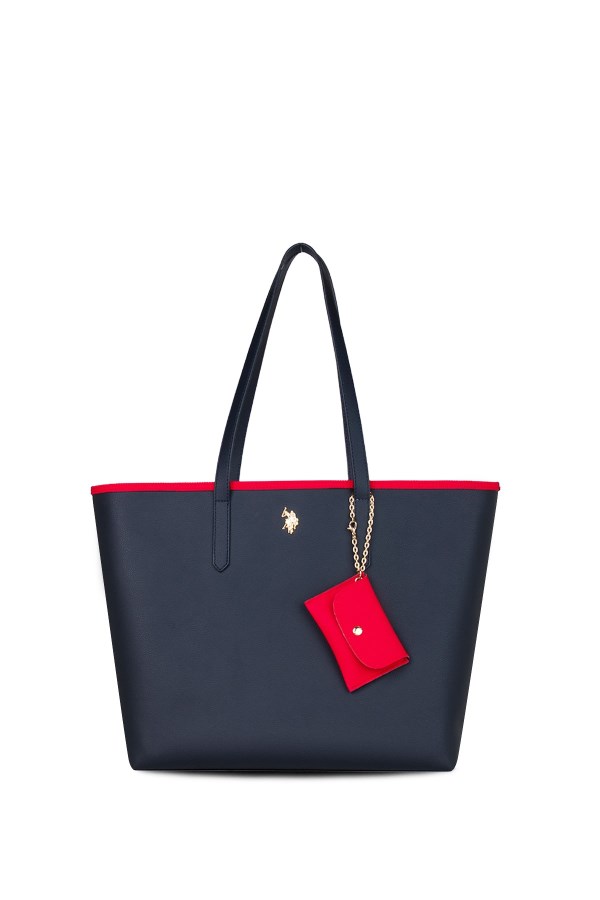 U.S. POLO ASSN. LACIVERT-A.KIRMIZI KADIN OMUZ ÇANTASI