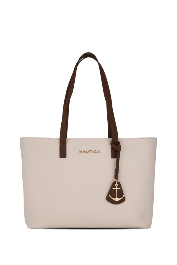 NAUTICA EKRU-A.KAHVE KADIN OMUZ ÇANTASI