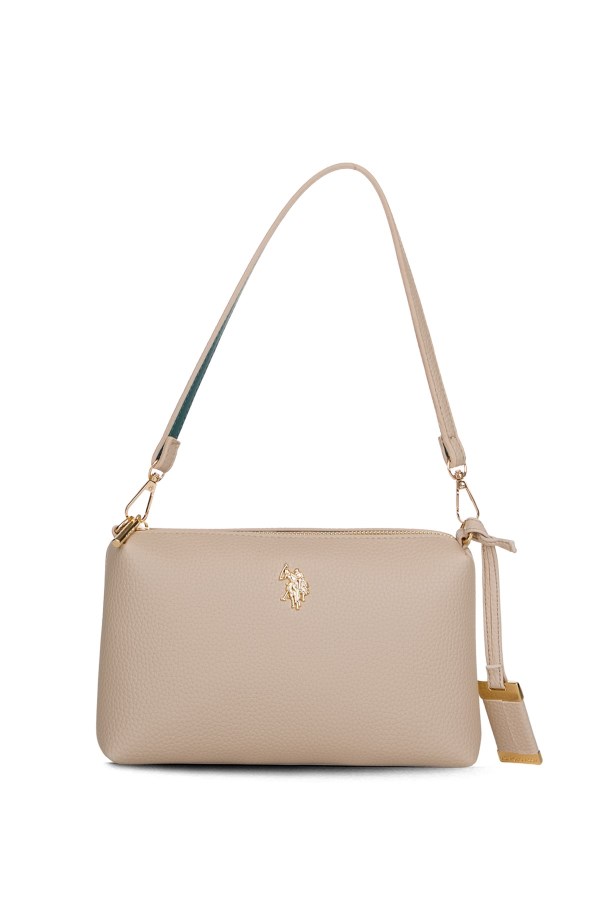 U.S. POLO ASSN. KREM KADIN OMUZ ÇANTASI 