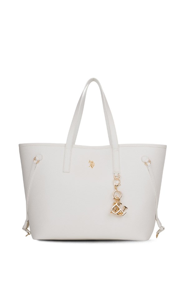 U.S. POLO ASSN. BEYAZ KADIN OMUZ ÇANTASI 