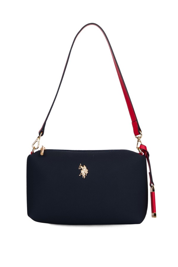 U.S. POLO ASSN. LACIVERT-A.KIRMIZI KADIN OMUZ ÇANTASI 