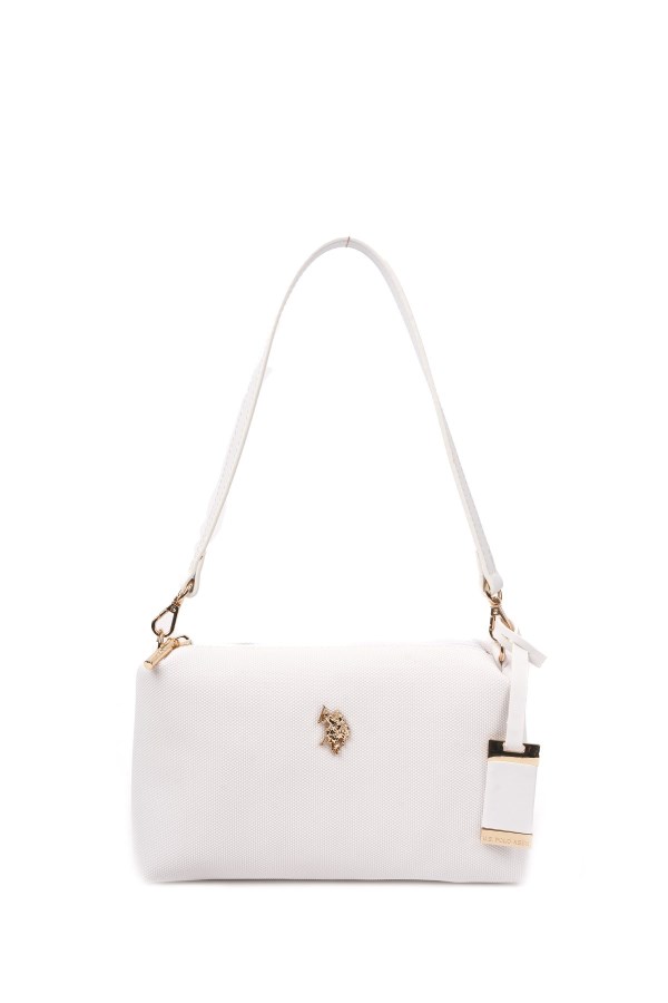 U.S. POLO ASSN. BEYAZ KADIN OMUZ ÇANTASI