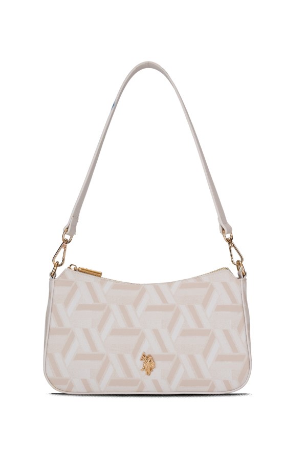 U.S. POLO ASSN. KREM KADIN OMUZ ÇANTASI