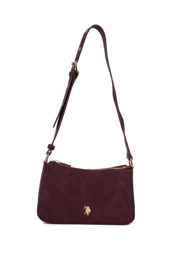 U.S. POLO ASSN. BORDO KADIN OMUZ ÇANTASI