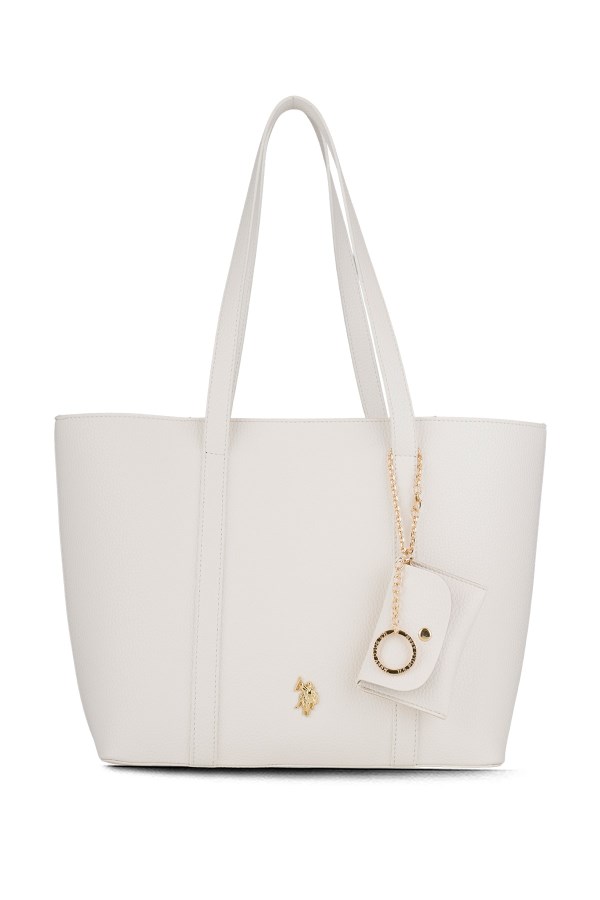 U.S. POLO ASSN. BEYAZ KADIN OMUZ ÇANTASI 