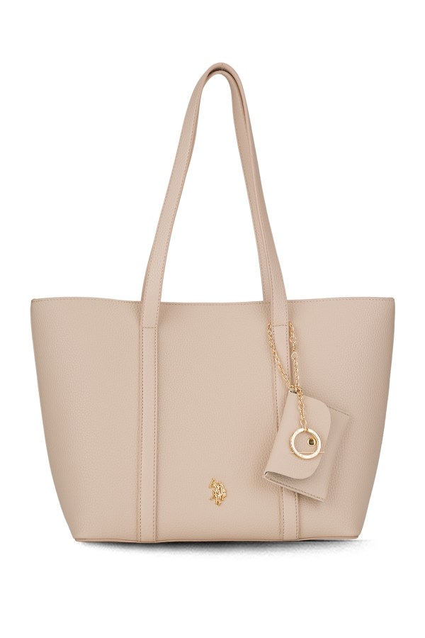 U.S. POLO ASSN. KREM KADIN OMUZ ÇANTASI