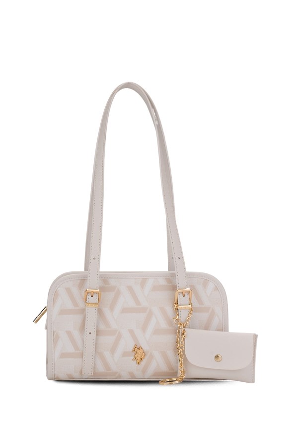 U.S. POLO ASSN. KREM KADIN OMUZ ÇANTASI