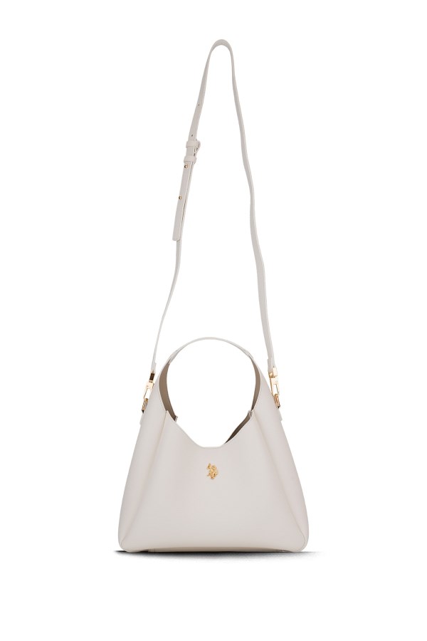 U.S. POLO ASSN. BEYAZ KADIN OMUZ ÇANTASI 