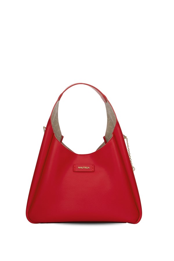 NAUTICA A.KIRMIZI-BEJ KADIN OMUZ ÇANTASI