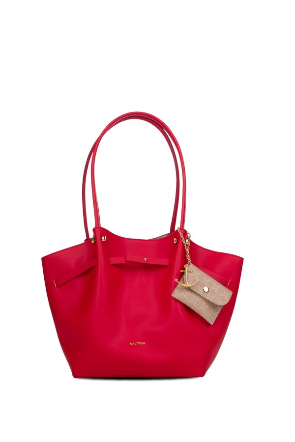 NAUTICA A.KIRMIZI-BEJ KADIN OMUZ ÇANTASI