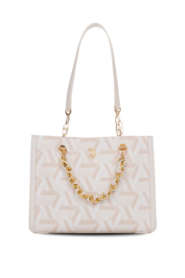 U.S. POLO ASSN. KREM KADIN OMUZ ÇANTASI 