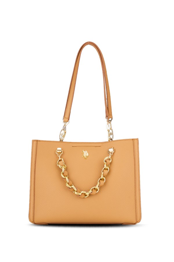 U.S. POLO ASSN. CAMEL KADIN OMUZ ÇANTASI 