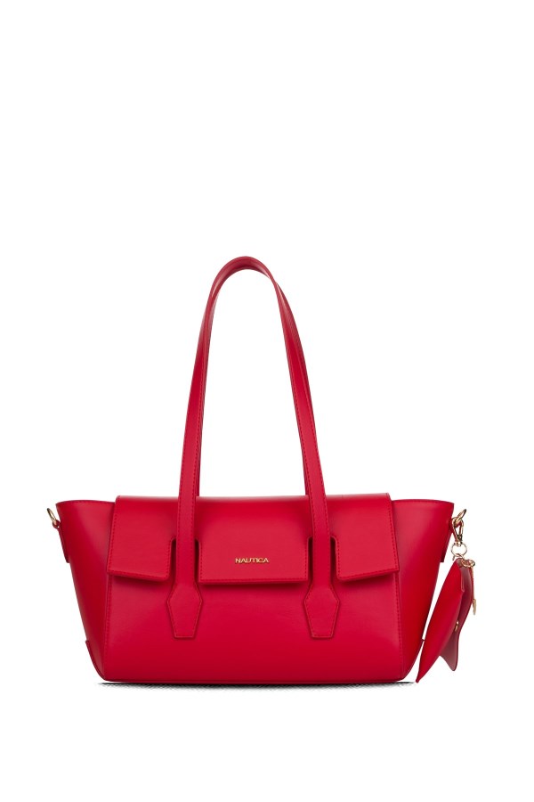 NAUTICA A.KIRMIZI-BEJ KADIN OMUZ ÇANTASI