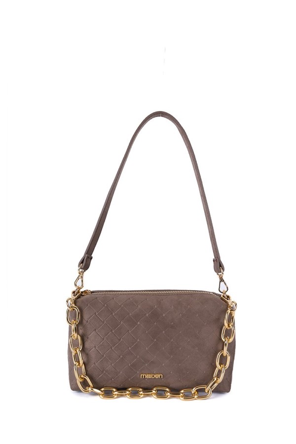 MAIDEN VİZON KADIN OMUZ ÇANTASI