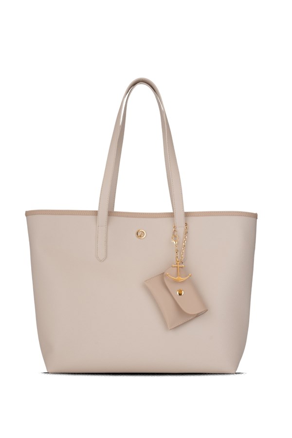 NAUTICA EKRU-K.BEJ KADIN OMUZ ÇANTASI 