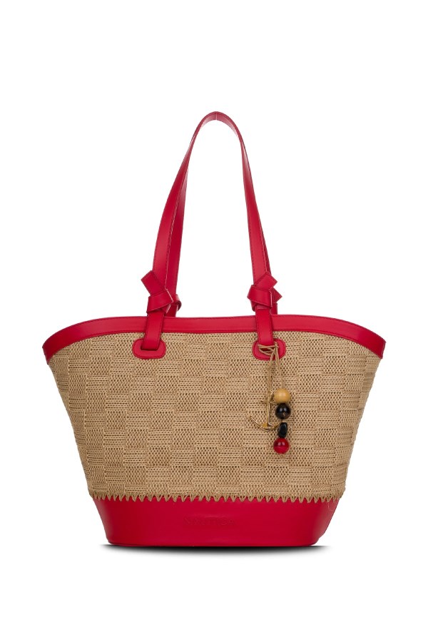 NAUTICA BEJ-A.KIRMIZI KADIN OMUZ ÇANTASI 