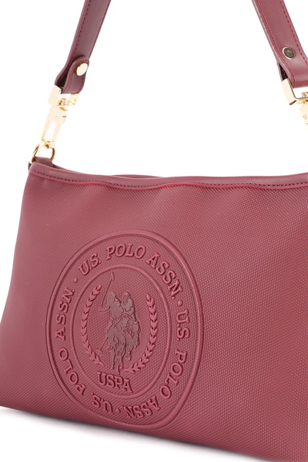 U.S. POLO ASSN. BORDO KADIN OMUZ ÇANTASI 