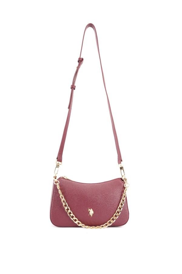 U.S. POLO ASSN. BORDO KADIN OMUZ ÇANTASI 