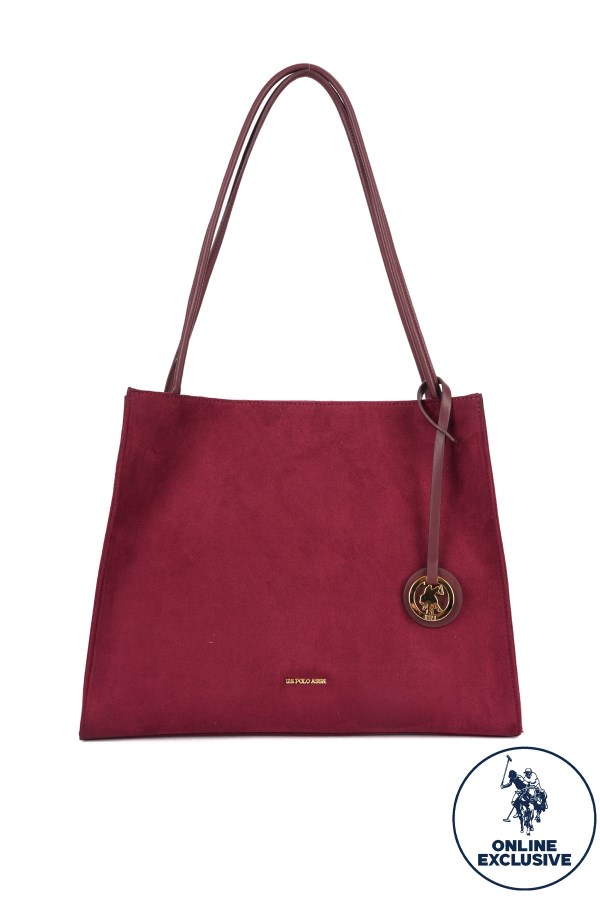U.S. POLO ASSN. BORDO KADIN OMUZ ÇANTASI