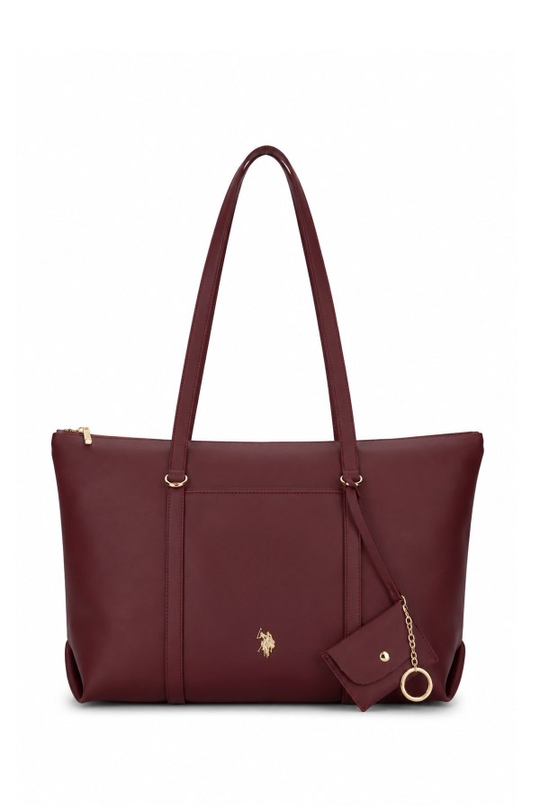 U.S. POLO ASSN. BORDO KADIN OMUZ ÇANTASI