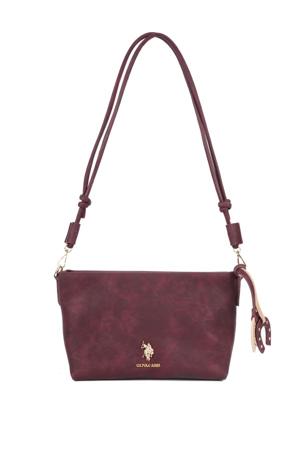 U.S. POLO ASSN. BORDO KADIN OMUZ ÇANTASI