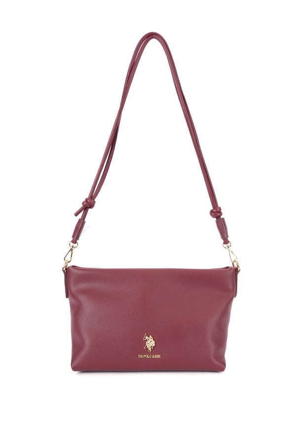 U.S. POLO ASSN. BORDO KADIN OMUZ ÇANTASI