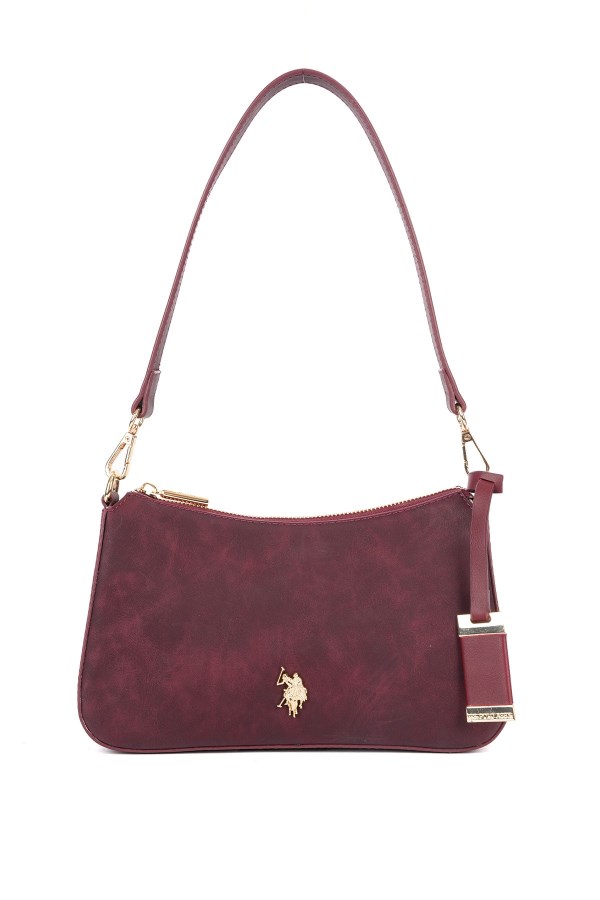 U.S. POLO ASSN. BORDO KADIN OMUZ ÇANTASI 