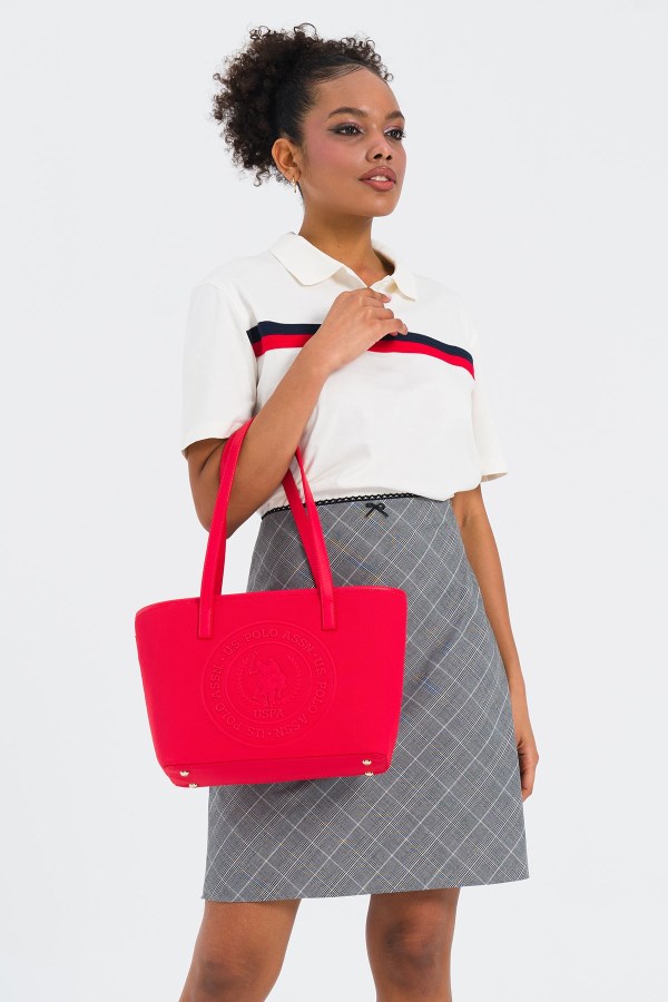 U.S. POLO ASSN. KIRMIZI KADIN OMUZ ÇANTASI