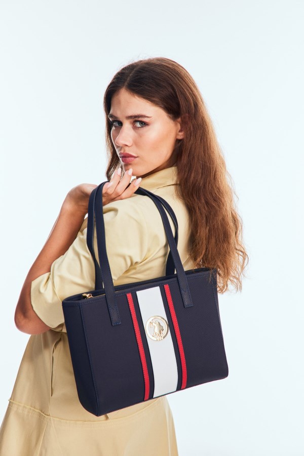 U.S. POLO ASSN. LACİVERT KADIN OMUZ ÇANTASI