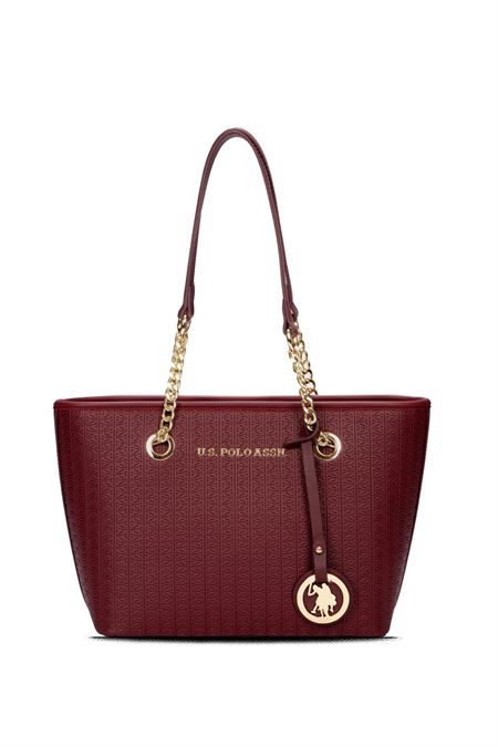 U.S. POLO ASSN. BORDO KADIN OMUZ ÇANTASI