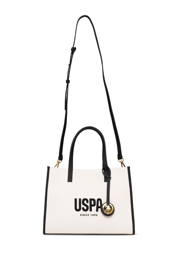 U.S. POLO ASSN. BEYAZ KADIN OMUZ ÇANTASI 