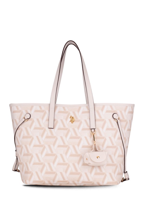 U.S. POLO ASSN. KREM KADIN OMUZ ÇANTASI