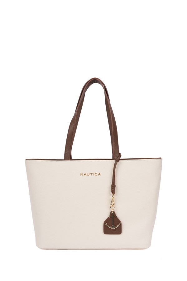NAUTICA EKRU-A.KAHVE KADIN OMUZ ÇANTASI