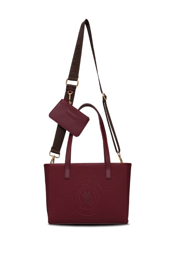 U.S. POLO ASSN. BORDO KADIN OMUZ ÇANTASI