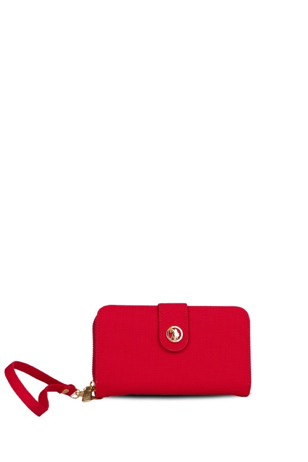 U.S. POLO ASSN. KIRMIZI KADIN PORTFÖY ÇANTA