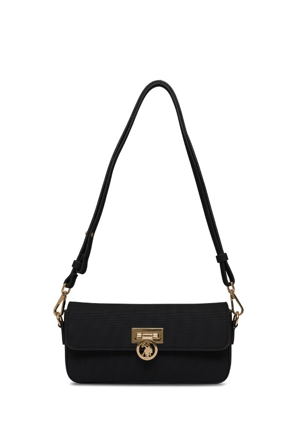 U.S. POLO ASSN. SİYAH KADIN POSTACI ÇANTASI 