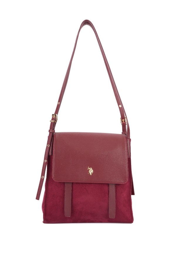 U.S. POLO ASSN. BORDO KADIN POSTACI ÇANTASI 