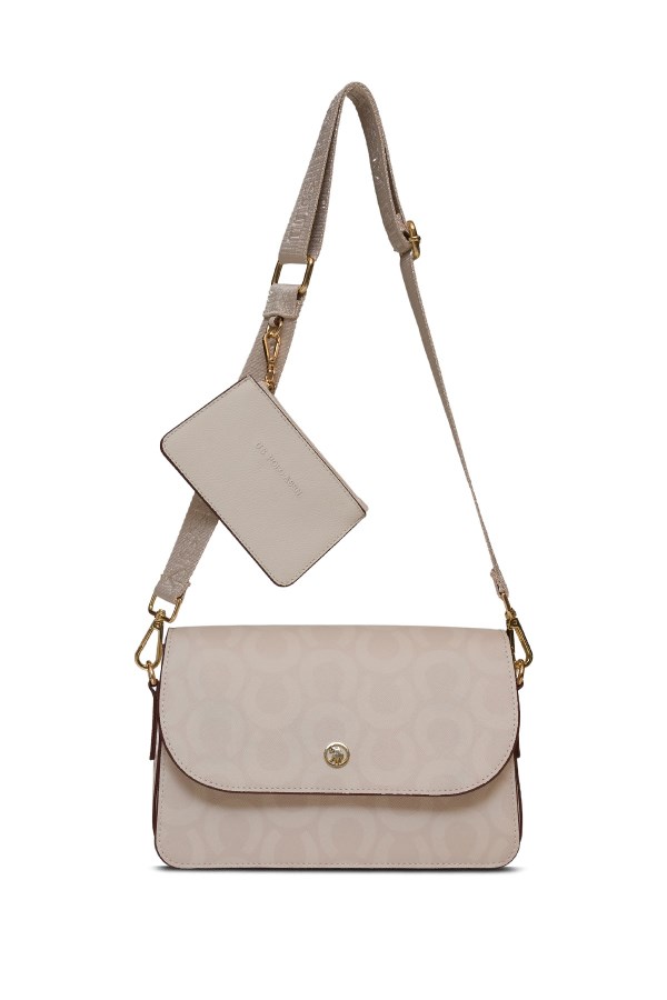 U.S. POLO ASSN. EKRU KADIN POSTACI ÇANTASI