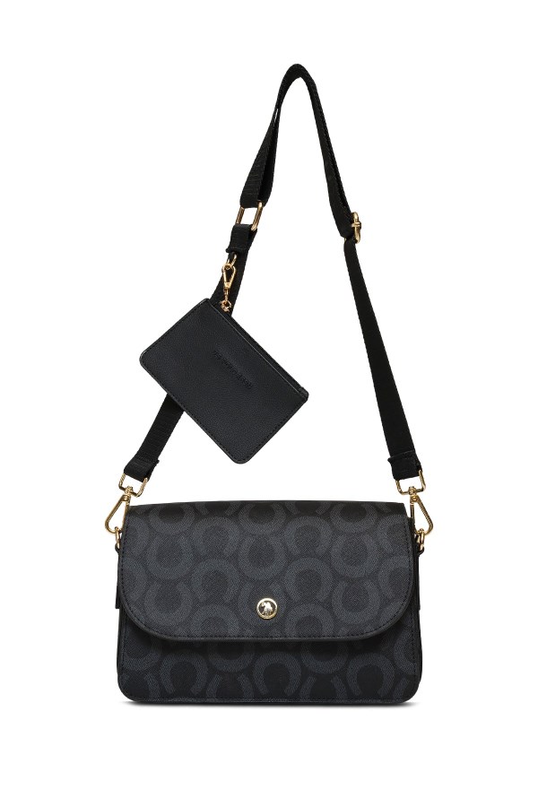 U.S. POLO ASSN. SİYAH KADIN POSTACI ÇANTASI