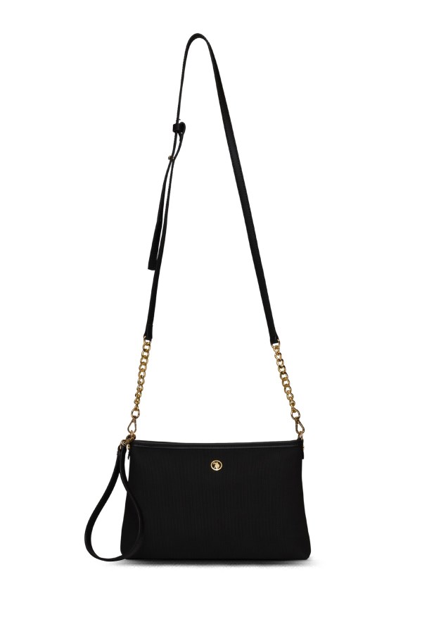 U.S. POLO ASSN. SİYAH KADIN POSTACI ÇANTASI