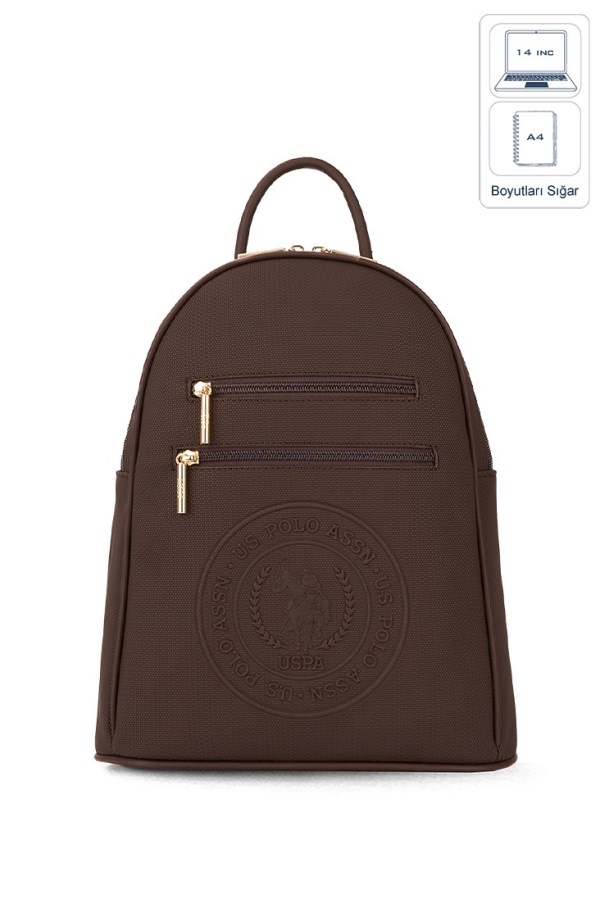 U.S. POLO ASSN. KAHVERENGİ KADIN SIRT ÇANTASI