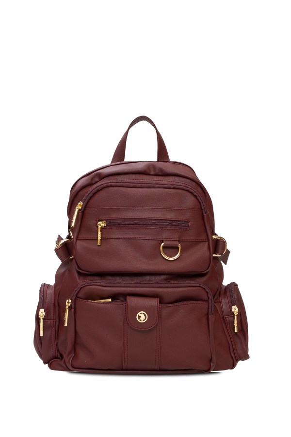 U.S. POLO ASSN. BORDO KADIN SIRT ÇANTASI 