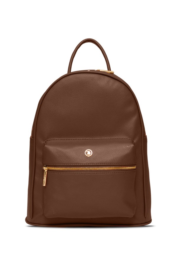 U.S. POLO ASSN. KAHVERENGİ KADIN SIRT ÇANTASI