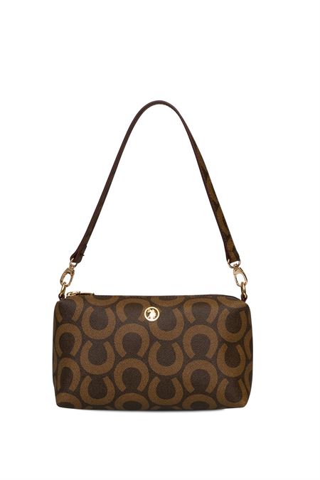 U.S. POLO ASSN. KAHVEDESEN KADIN OMUZ ÇANTASI