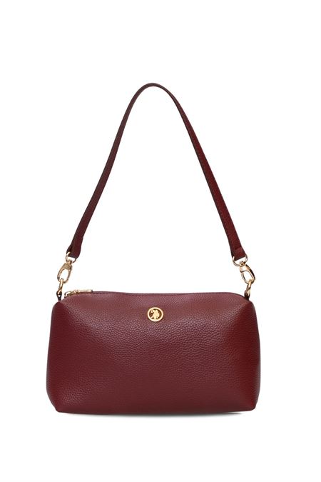 U.S. POLO ASSN. BORDO KADIN OMUZ ÇANTASI
