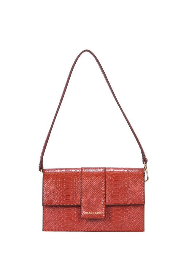 U.S. POLO ASSN. KİREMİT KADIN OMUZ ÇANTASI