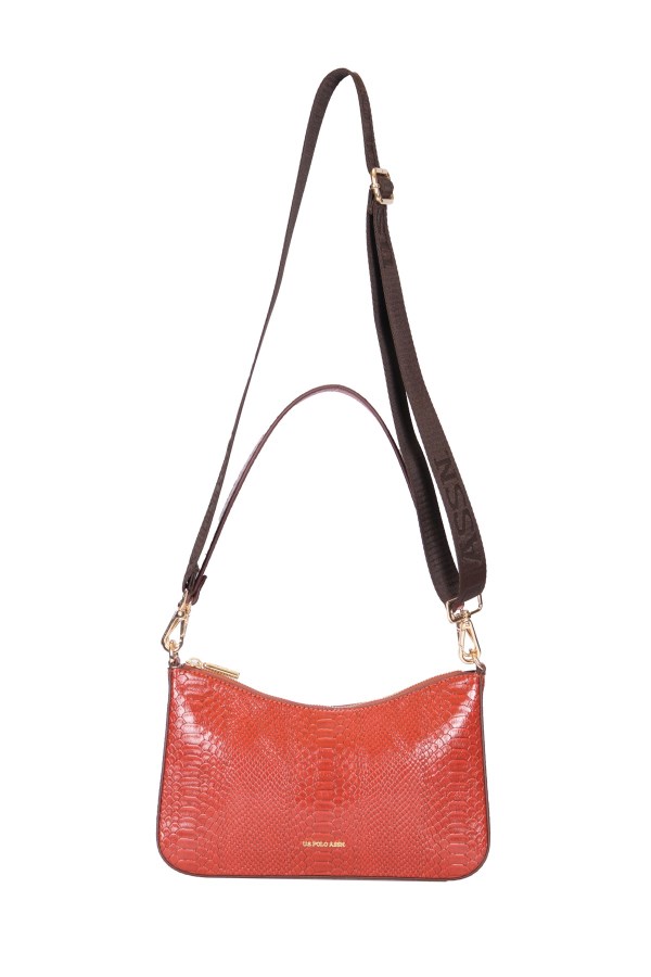U.S. POLO ASSN. KİREMİT KADIN OMUZ ÇANTASI