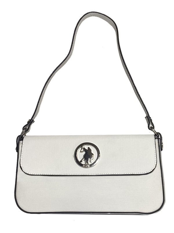 U.S. POLO ASSN. BEYAZ KADIN OMUZ ÇANTASI